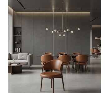 Cadeira Tina Madeira TN-102: Elegância Orgânica e Conforto para Ambientes de Alto Padrão