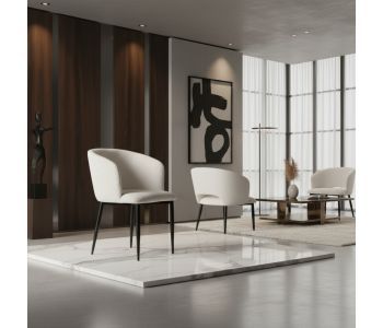 Cadeira Amalfi em Aço Carbono: Sofisticação e Conforto para Ambientes de Alto Padrão