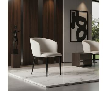 Cadeira Amalfi em Aço Carbono: Sofisticação e Conforto para Ambientes de Alto Padrão