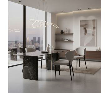 Cadeira Elba em Aço Carbono: Sofisticação e Conforto para Ambientes de Alto Padrão