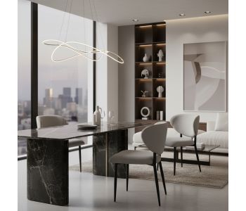 Cadeira Elba: Elegância e Conforto em Aço Carbono para Ambientes de Alto Padrão