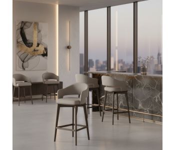 Banqueta Nanda: Elegância Natural e Conforto Ergonômico para Ambientes de Alto Padrão