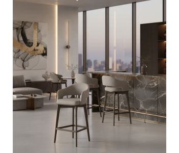 Banqueta Nanda: Elegância Natural e Conforto para Ambientes Sofisticados