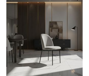 Cadeira de Jantar Steel Aço Carbono: Elegância e Conforto para Ambientes Sofisticados