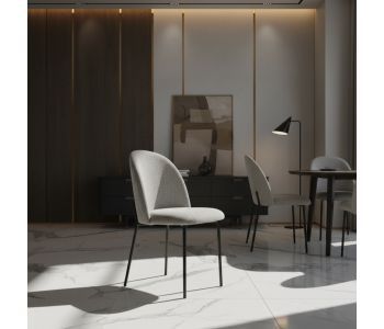 Elegância e Conforto com a Cadeira de Jantar Steel Aço Carbono da Tolle Móveis