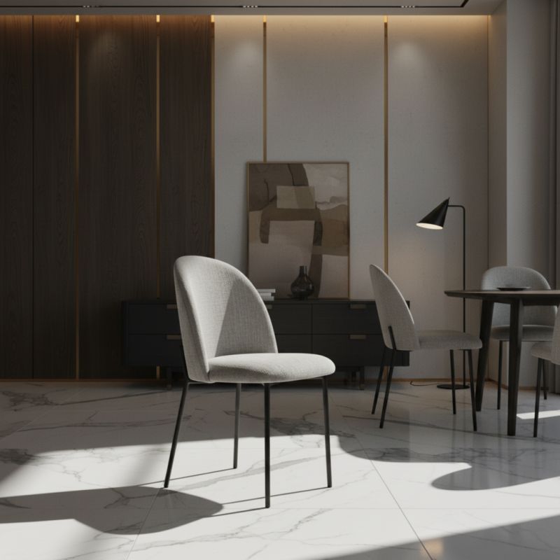 Elegância e Conforto com a Cadeira de Jantar Steel Aço Carbono da Tolle Móveis