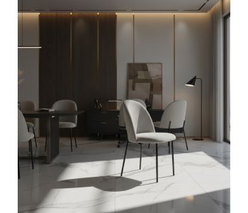 Cadeira Steel em Aço Carbono: Elegância e Conforto para Ambientes de Alto Padrão