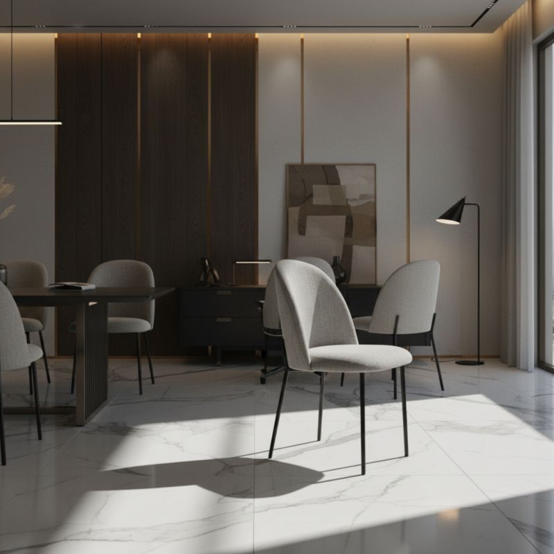 Cadeira Steel em Aço Carbono: Elegância e Conforto para Ambientes de Alto Padrão