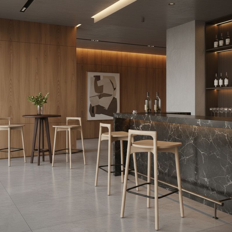 Banqueta Wood Madeira WO-101: Elegância e Conforto para Ambientes de Alto Padrão