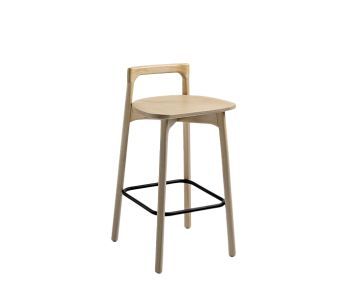 Banqueta Wood Madeira WO-101: Elegância Natural e Conforto para Ambientes de Alto Padrão