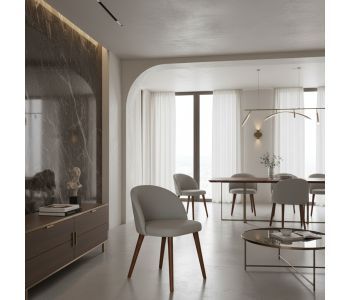 Cadeira Bora: Sofisticação Natural e Conforto para Seu Jantar de Alto Padrão