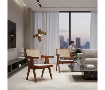 Cadeira de Jantar Pierre Madeira com Braço: Sofisticação e Conforto para Seu Espaço de Alto Padrão