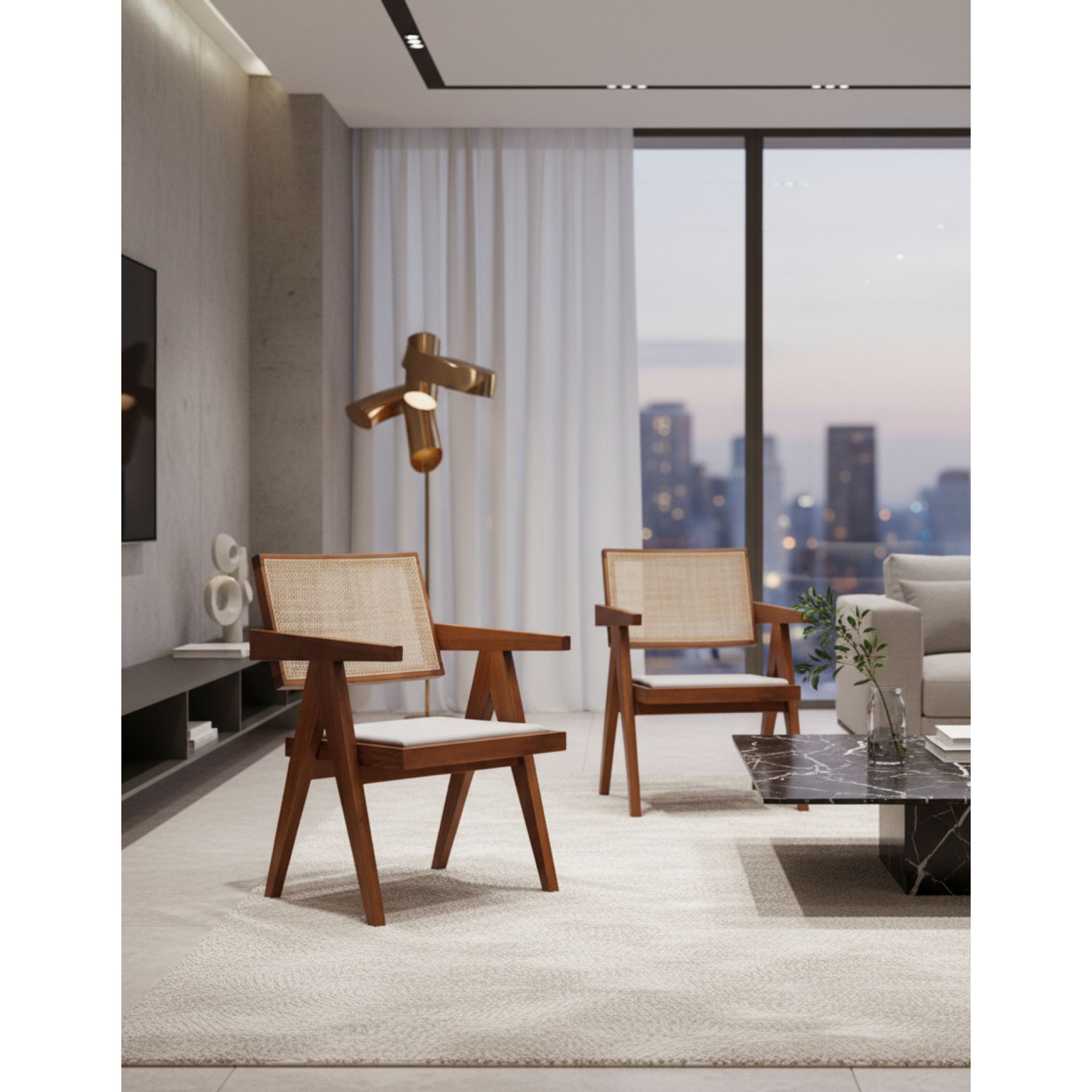 CADEIRA DE JANTAR PIERRE MADEIRA COM BRA&Ccedil;O