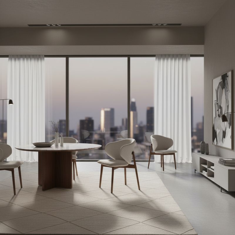 Cadeira Flora Madeira FR-101: Elegância Orgânica para Ambientes de Alto Padrão