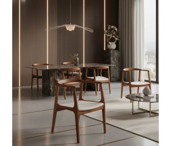 Cadeira Unic Madeira: Sofisticação e Conforto em Design Orgânico para Seu Espaço