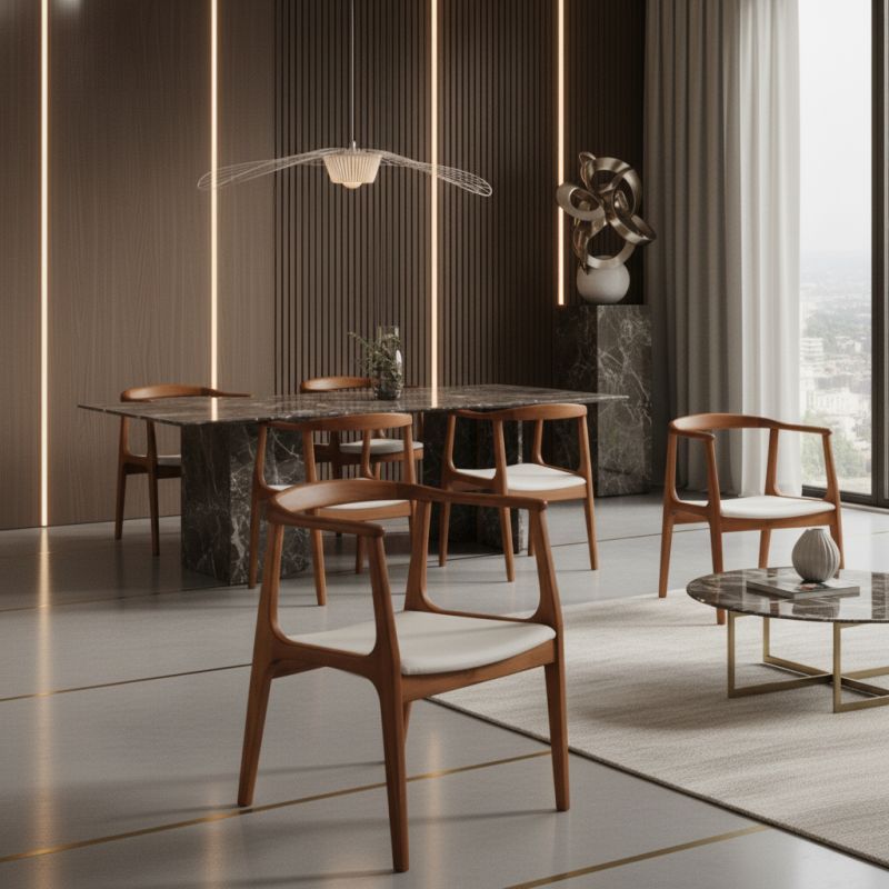 Cadeira Unic Madeira: Sofisticação e Conforto em Design Orgânico para Seu Espaço
