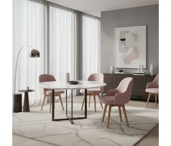 Cadeira Queen Tolle Móveis: Elegância e Conforto em Madeira Sustentável para Ambientes de Alto Padrão