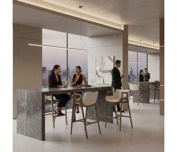 Banqueta Gris Madeira: Elegância Orgânica e Conforto para Ambientes de Alto Padrão