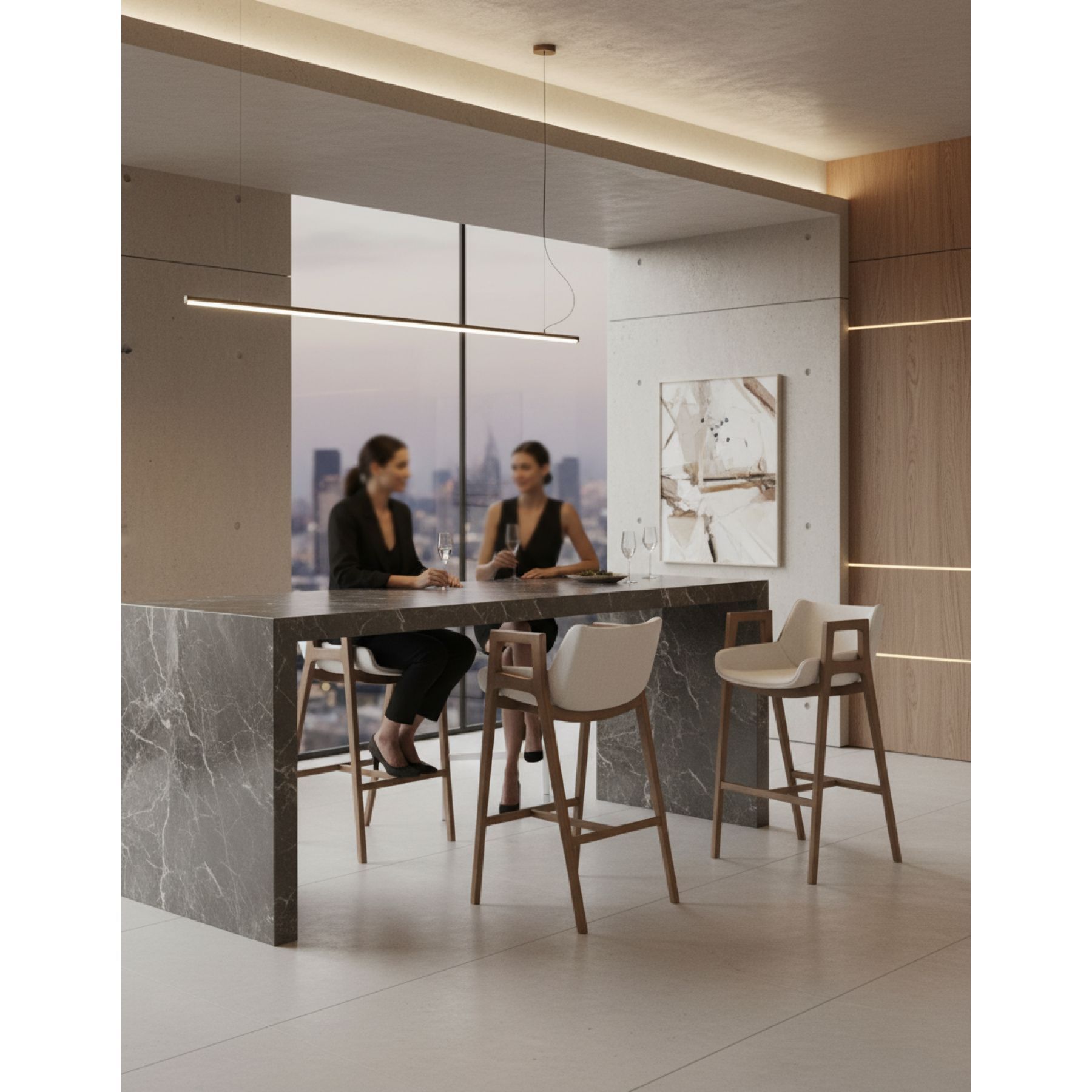 BANQUETA GRIS MADEIRA