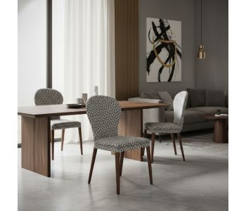 Cadeira Nueva Madeira NV-100: Elegância Natural e Conforto para Ambientes de Alto Padrão