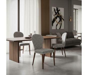 Cadeira Nueva Madeira NV-100: Elegância Natural e Conforto para Ambientes de Alto Padrão
