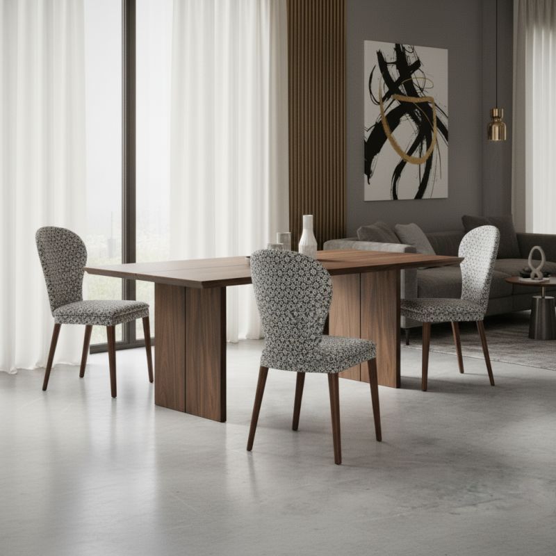 Cadeira Nueva: Design Orgânico e Conforto Superior em Madeira para Sua Sala de Estar