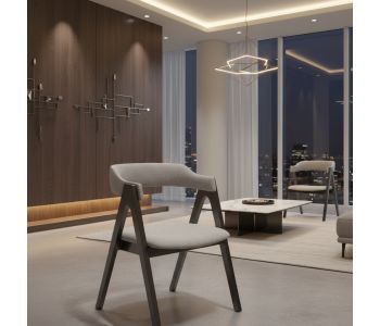 Cadeira Flai Madeira FI-101: Conforto e Elegância Natural para Ambientes de Alto Padrão