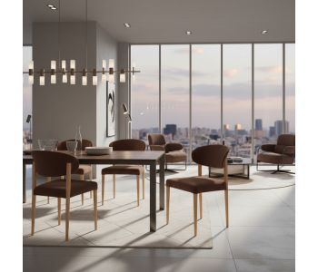 Cadeira Beau Madeira BE-101: Design Orgânico e Elegância Natural para Ambientes de Alto Padrão