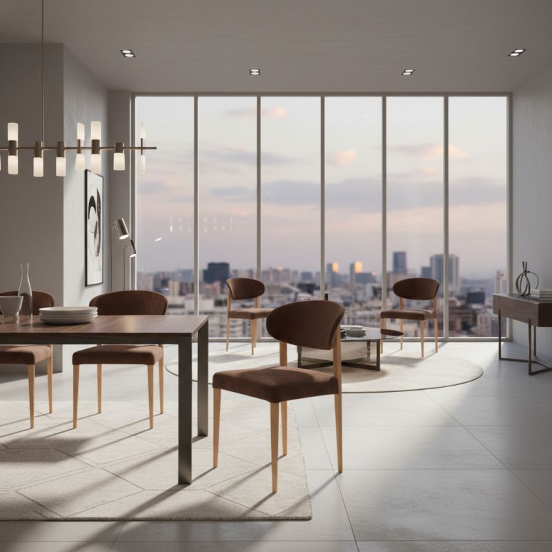 Cadeira Beau Madeira BE-101: Elegância Natural e Conforto em Design Orgânico