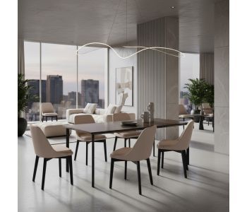 Cadeira Belle Madeira: Elegância Orgânica e Conforto para Ambientes de Alto Padrão