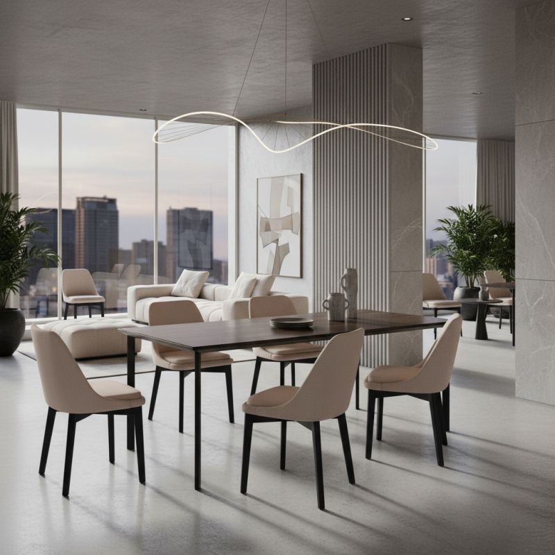 Cadeira Belle Madeira: Elegância Orgânica e Conforto para Ambientes de Alto Padrão