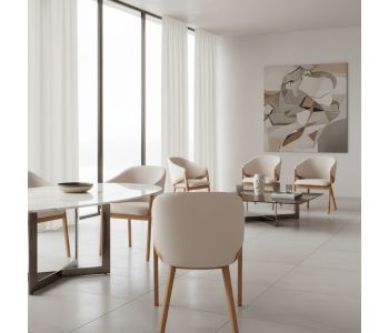 Cadeira Calêndula: A Elegância Orgânica em Madeira para Ambientes de Alto Padrão