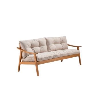 Sofá Olli Madeira da Tolle Móveis: Sofisticação Natural para Ambientes de Alto Padrão
