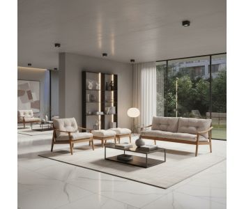 Sofá Brisa Madeira BRS-102: Elegância Natural e Conforto em Alto Padrão