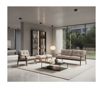 Sofá Brisa Madeira BRS-102: Elegância Natural e Conforto em Alto Padrão