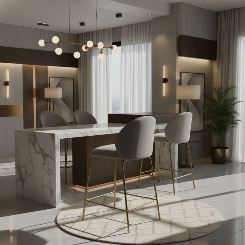 Banqueta Gal em Aço Carbono: Elegância e Conforto para Ambientes de Alto Padrão