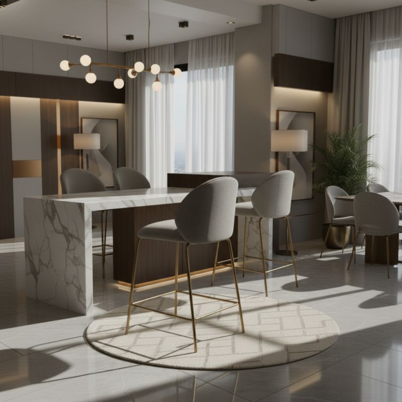 Banqueta Gal em Aço Carbono: Sofisticação e Conforto para Ambientes Exclusivos