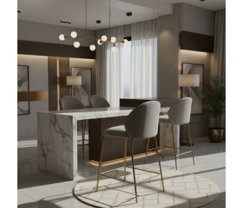 Banqueta Gal em Aço Carbono: Sofisticação e Conforto para Seu Espaço Alto Padrão