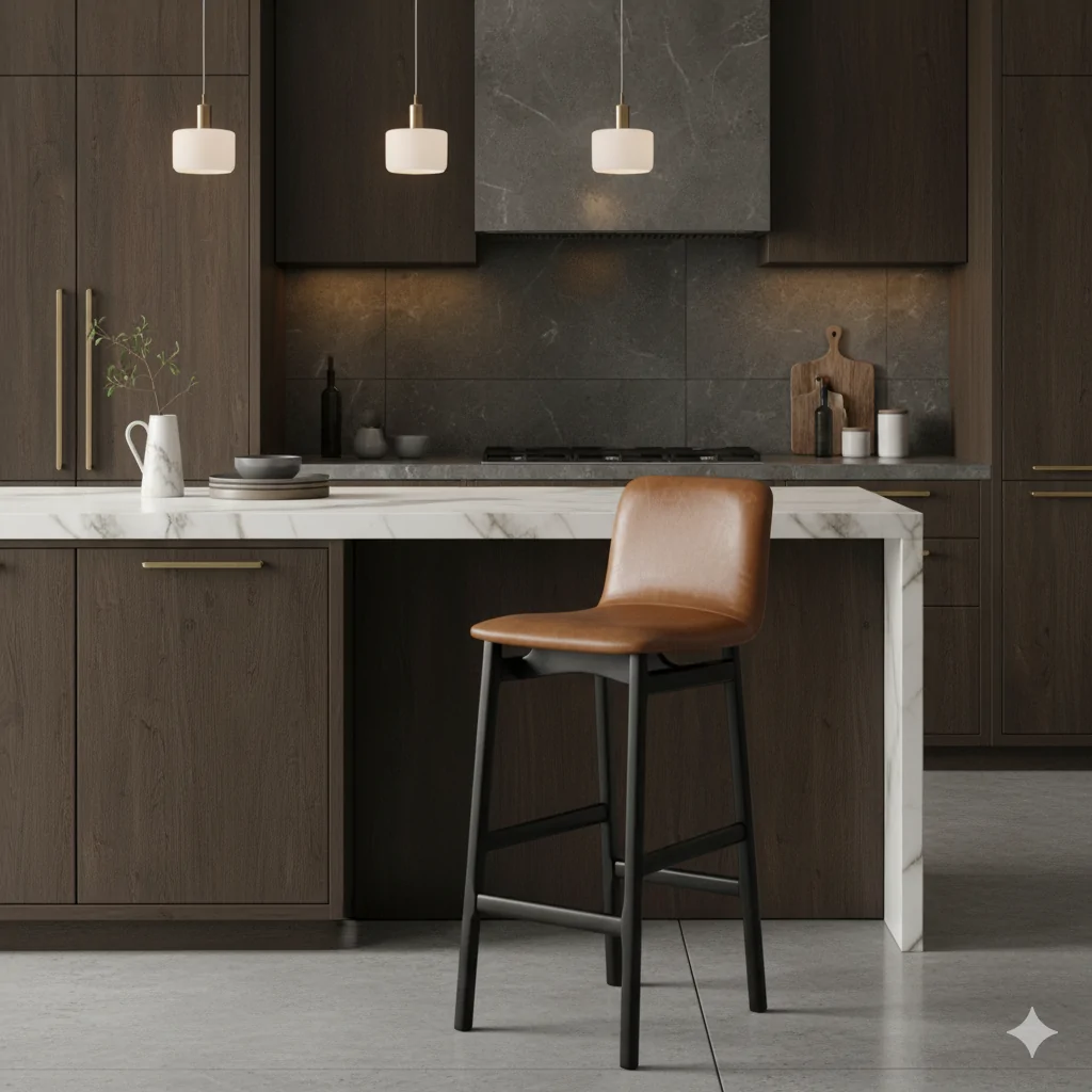 Banqueta Una Madeira: Sofistica&ccedil;&atilde;o Natural para &Aacute;reas Gourmet de Alto Padr&atilde;o