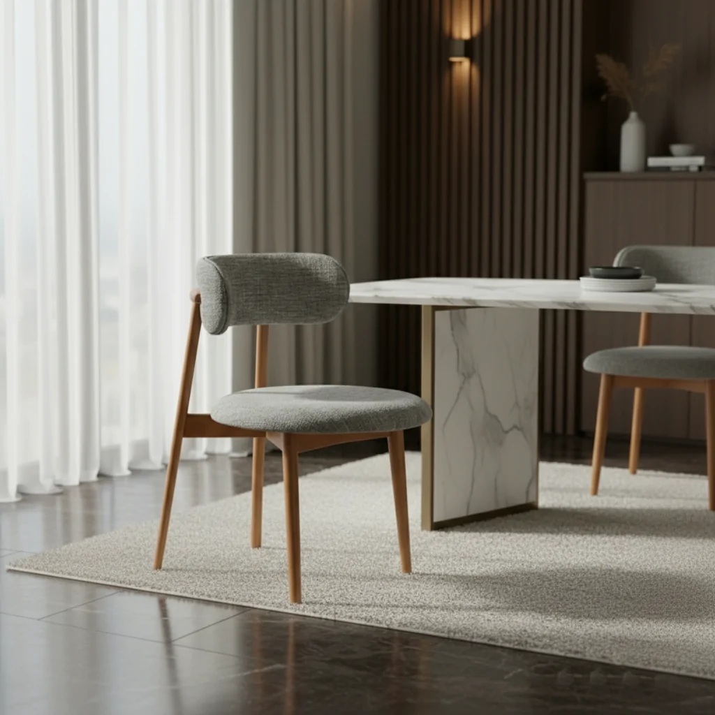 Cadeira Armona Madeira: Elegância Natural e Conforto para Ambientes de Alto Padrão