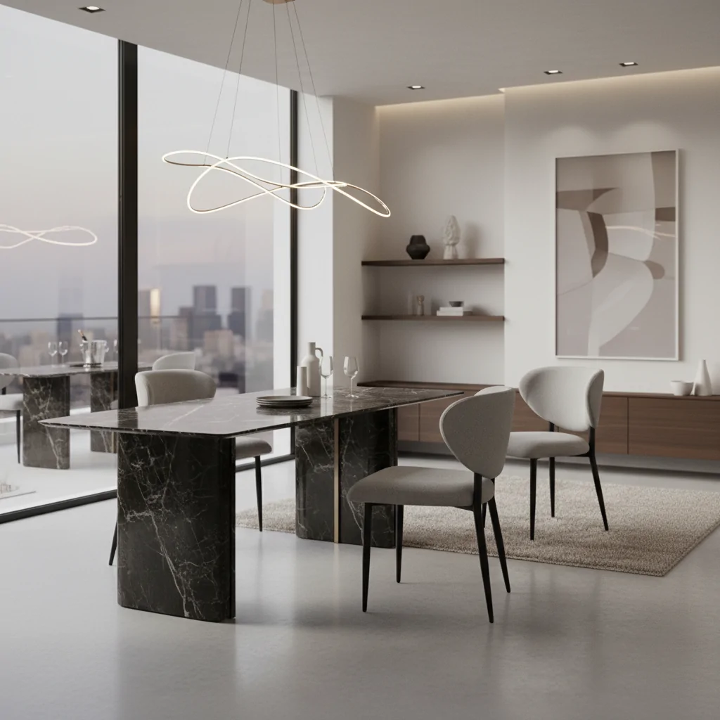 Cadeira Elba em Aço Carbono: Sofisticação e Conforto para Ambientes de Alto Padrão