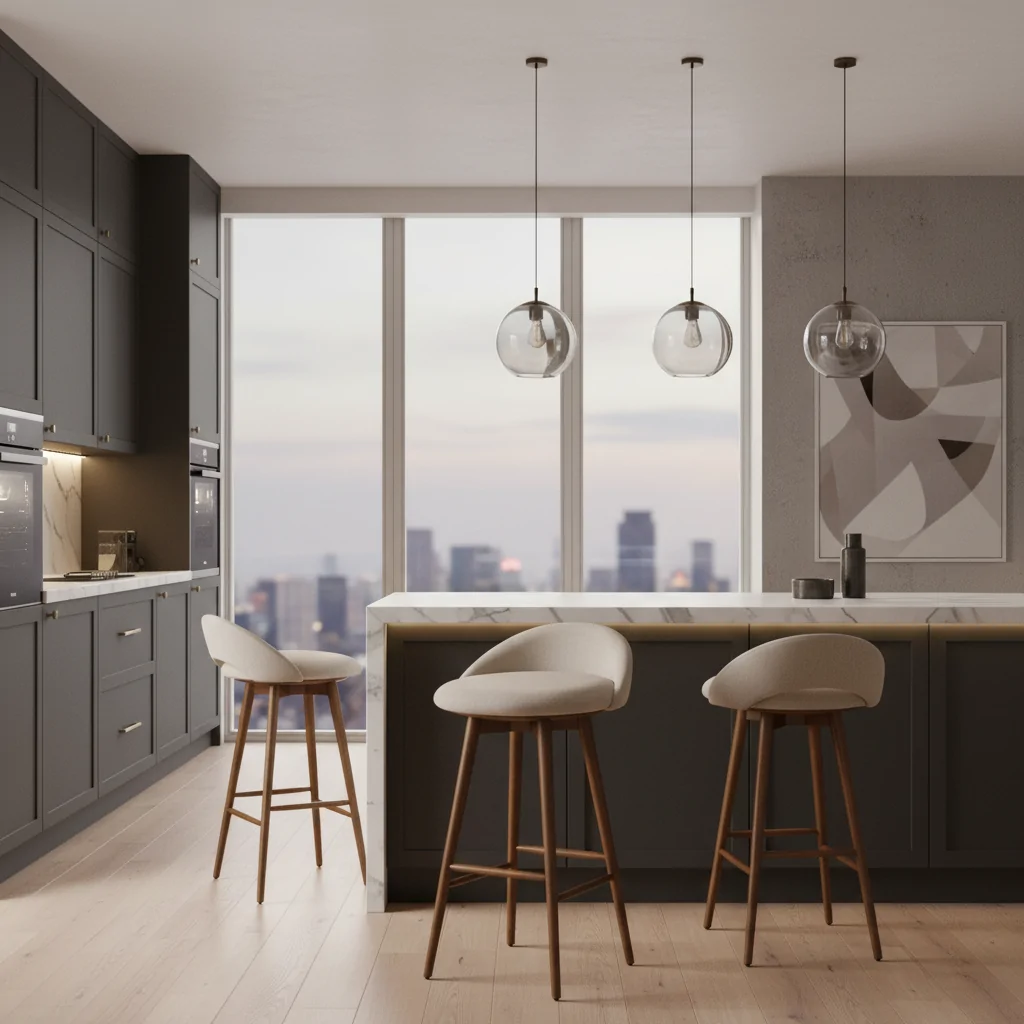 Banqueta Sue Madeira: A Elegância Orgânica para Áreas Gourmet de Alto Padrão