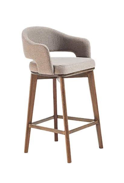 Banqueta Nanda: Elegância Orgânica e Conforto para Ambientes de Alto Padrão