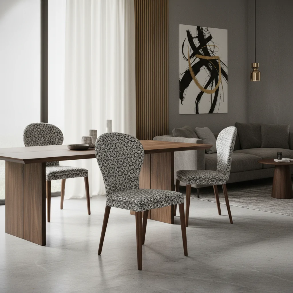 Cadeira Nueva Madeira NV-100: Elegância Natural e Conforto para Ambientes de Alto Padrão