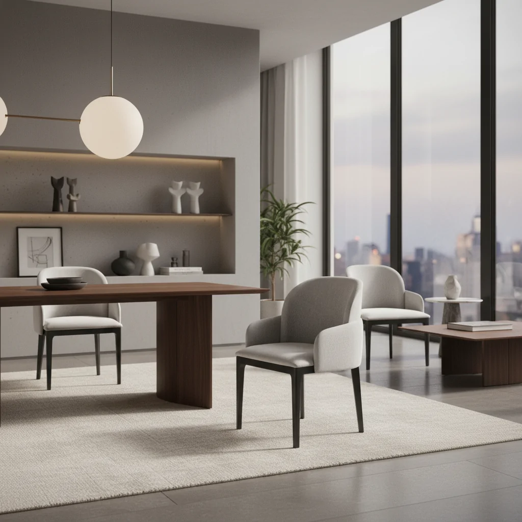 Cadeira Premiere Madeira: Conforto e Elegância em Design Orgânico para Ambientes de Alto Padrão