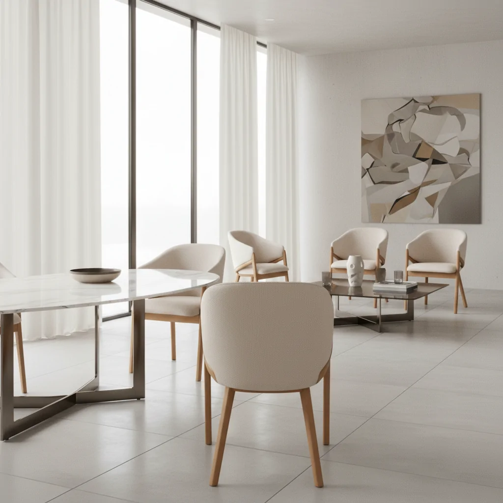 Cadeira Calêndula: A Elegância Orgânica em Madeira para Ambientes de Alto Padrão