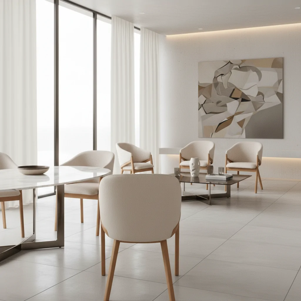 Cadeira Calêndula: Sofisticação Orgânica para Ambientes de Alto Padrão