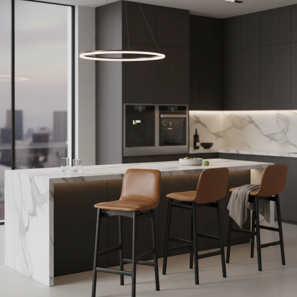 Banqueta Una Madeira: Sofisticação e Conforto para Ambientes de Alto Padrão