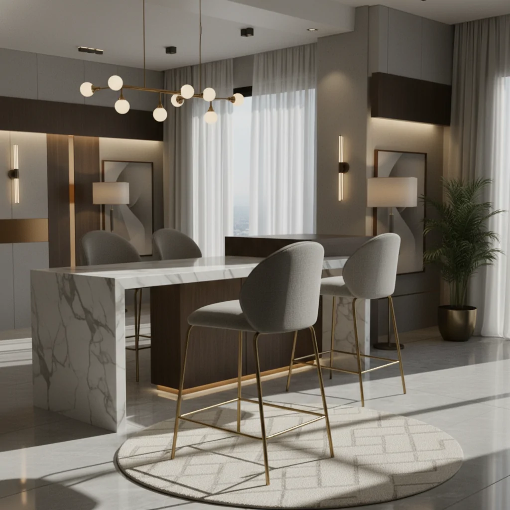 Banqueta Gal em Aço Carbono: Elegância e Conforto para Ambientes de Alto Padrão